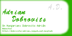 adrian dobrovits business card