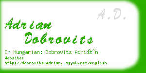 adrian dobrovits business card